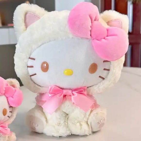 🎀COMING SOON🎀 CUTE HELLO KITTY SOFT KITTEN KEYCHAIN & STUFFED 2PC PLUSH SET💖 - Picture 3 of 10